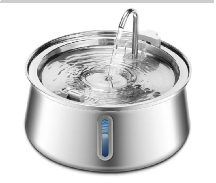 All Stainless Steel Pet Water Dispenser Round