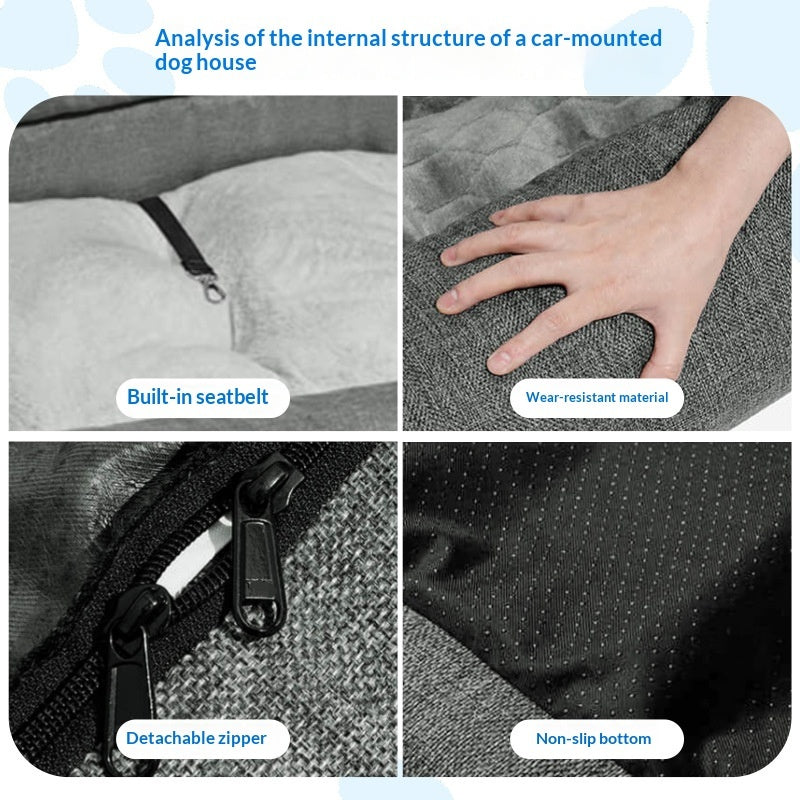 Rear-seat Pet Bed For Cars