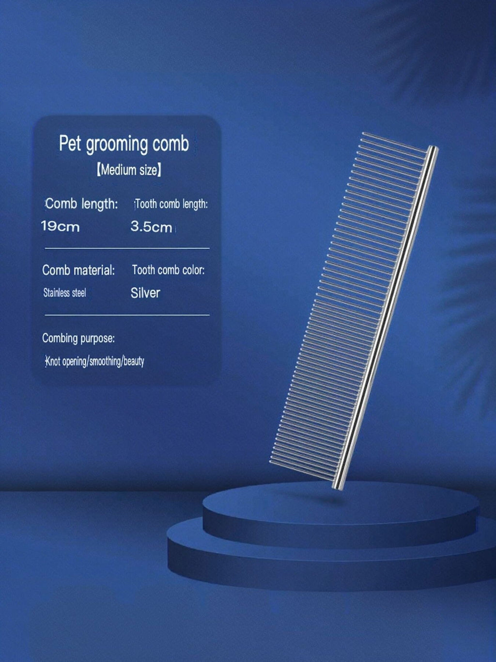 Stainless Steel Pet Grooming Comb