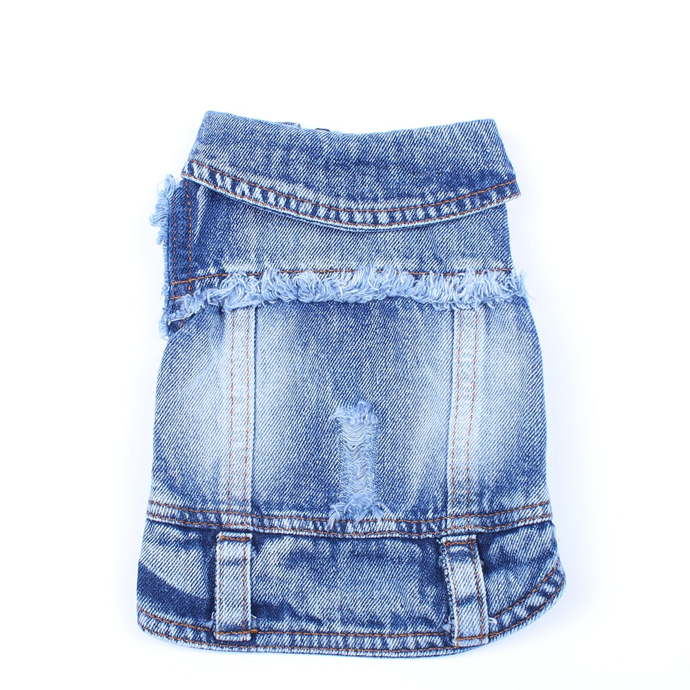 Blue Denim Jeans Jacket Pet Coat Vest
