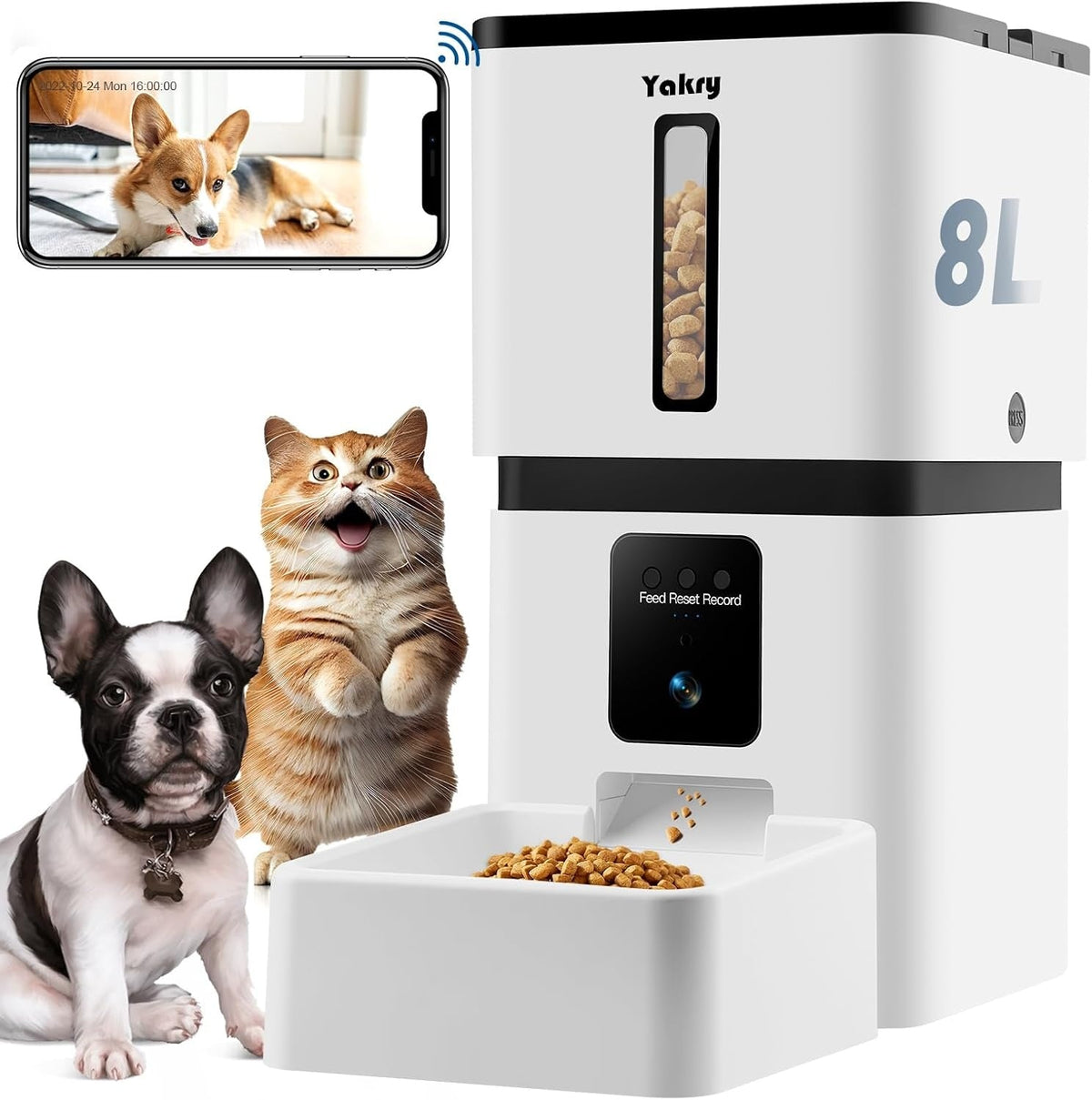 Automatic Dog Feeder With Camera  33 Cups Smart Dog Feeder