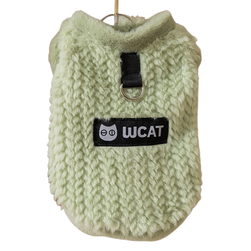 Two-legged Sleeveless Warm Fleece, Small And Medium-sized
