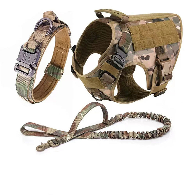 Tactics Dog Strap Collar Hand Holding Rope Three-piece Set