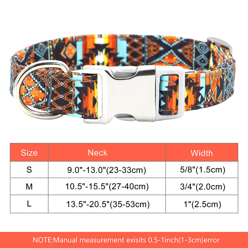 Adjustable Nylon Pet Collar, Personalized ID