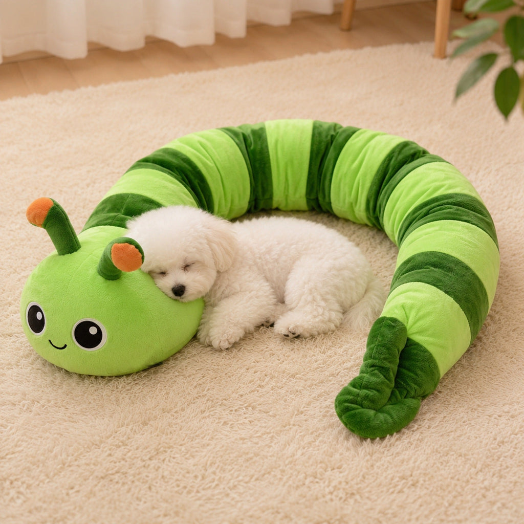 Creative New Caterpillar-Shaped Dog Pillow