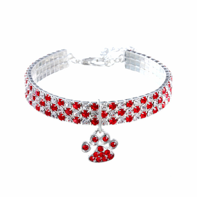 Diamond Pet Collar, Mixed-color Cat And Dog