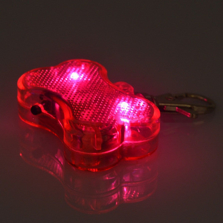 LED Dog Bone Shape ID Tag Pet Safety Collar Pendant