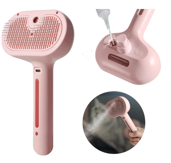 2-in-1 Grooming Spray Comb for Dogs & Cats | Removes Shedding & Detangles