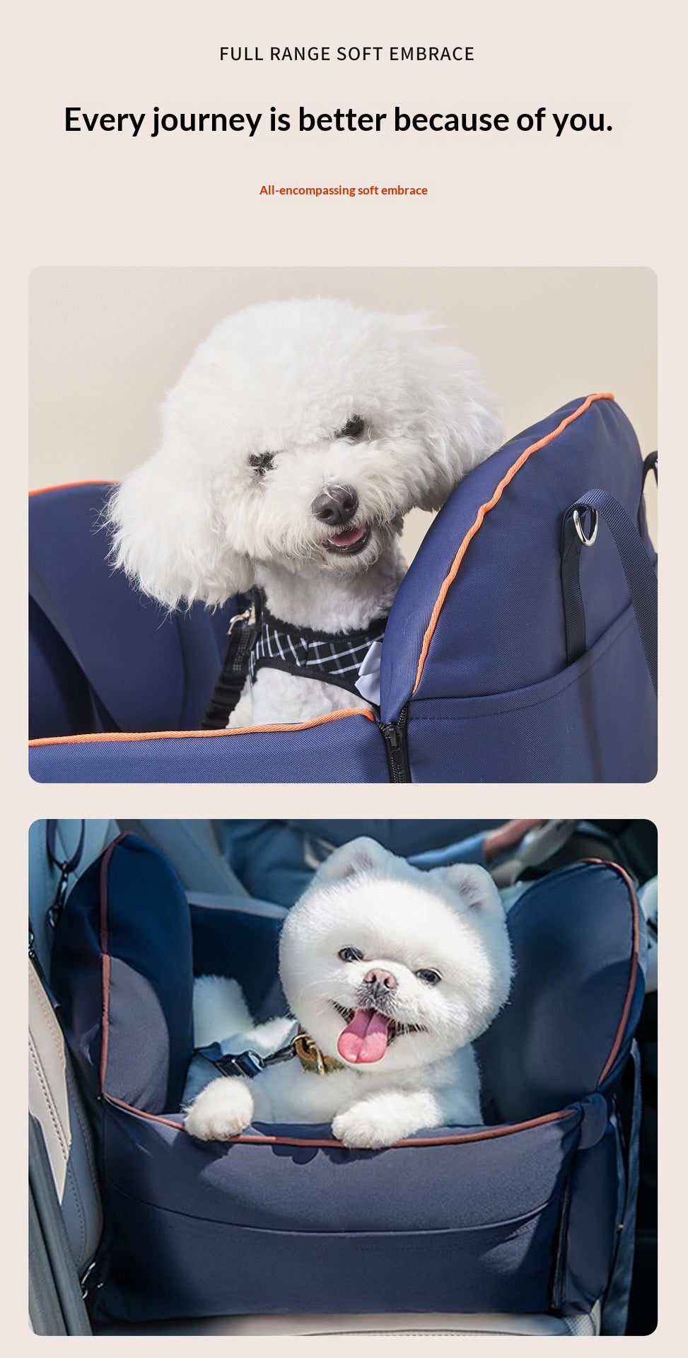 Multi-functional Portable Car Console Pet Carrier