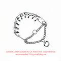 Chrome Plated  Pinch Dog Collar with rubber Tips