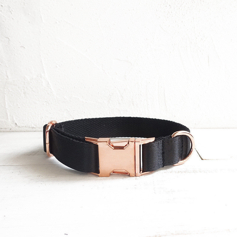 Black Dog Collar Pet Set