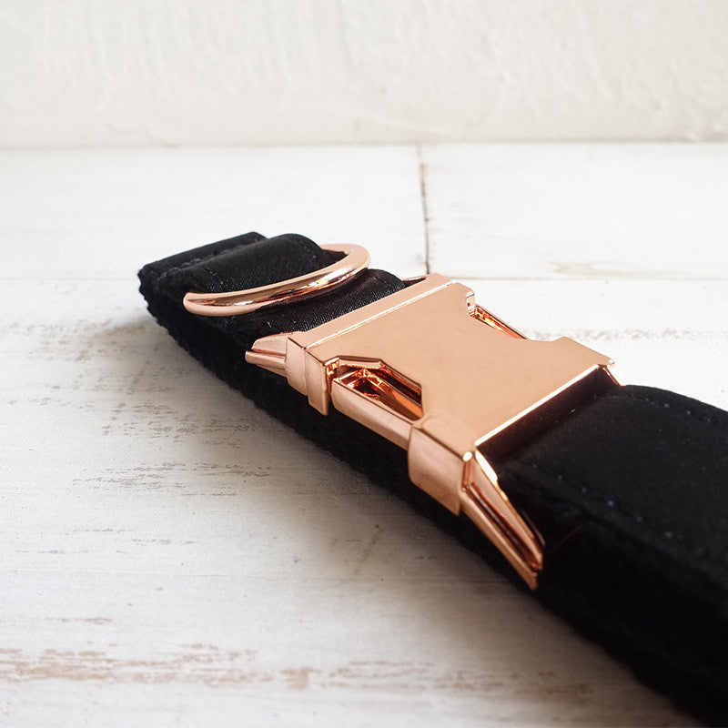 Black Dog Collar Pet Set