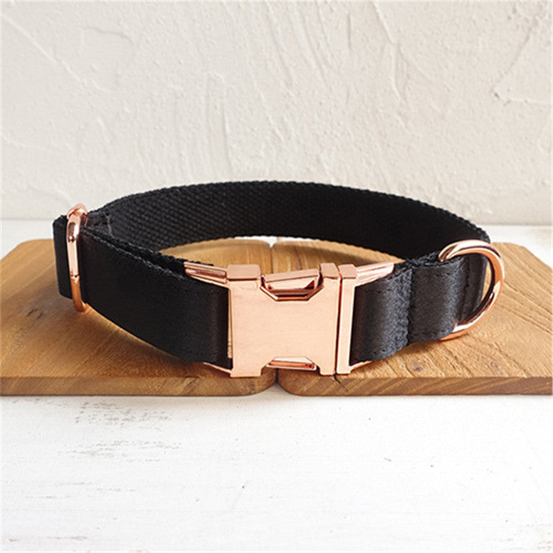 Black Dog Collar Pet Set