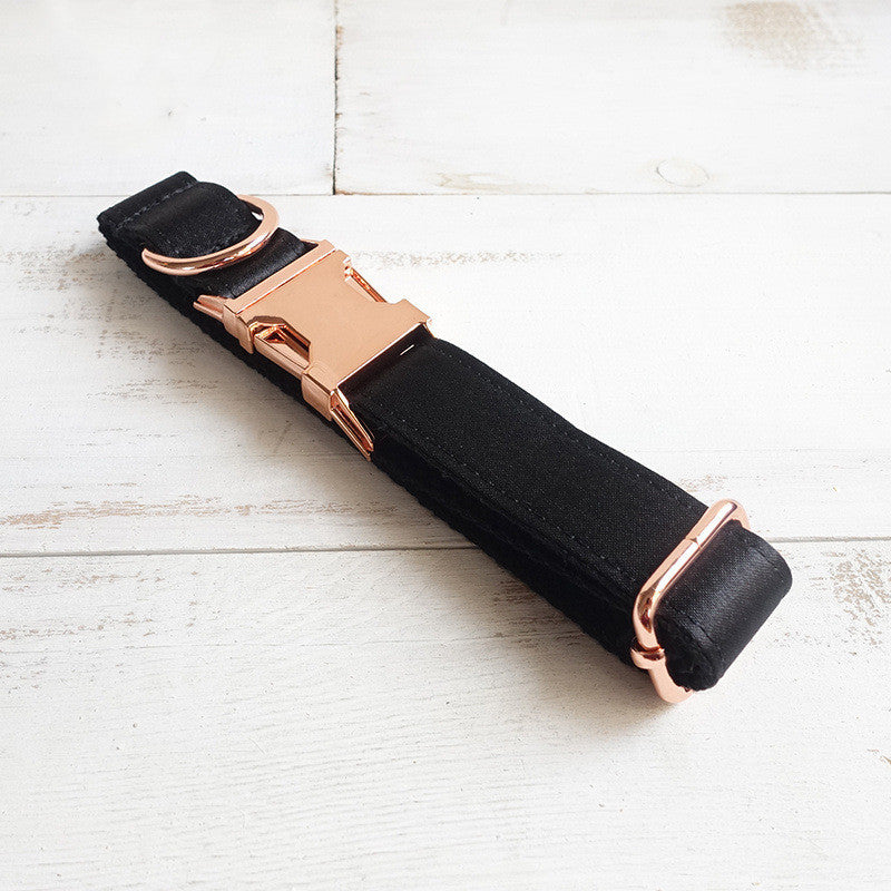 Black Dog Collar Pet Set