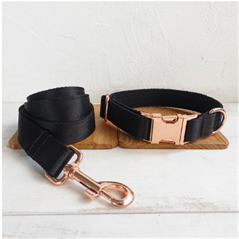 Black Dog Collar Pet Set