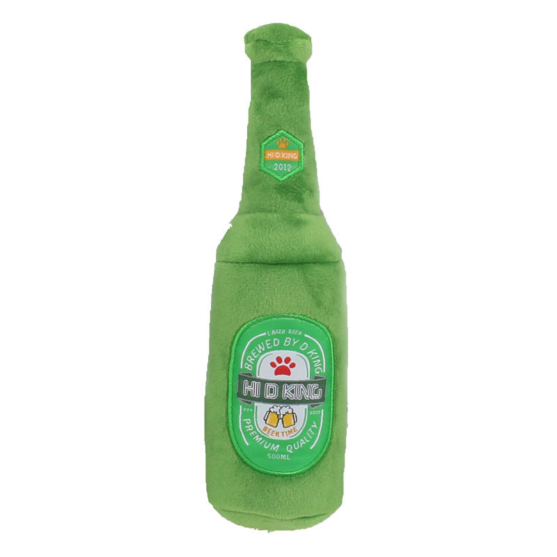 Sounding Plush Cartoon Simulation Beer Bottle Beer Mug Toy