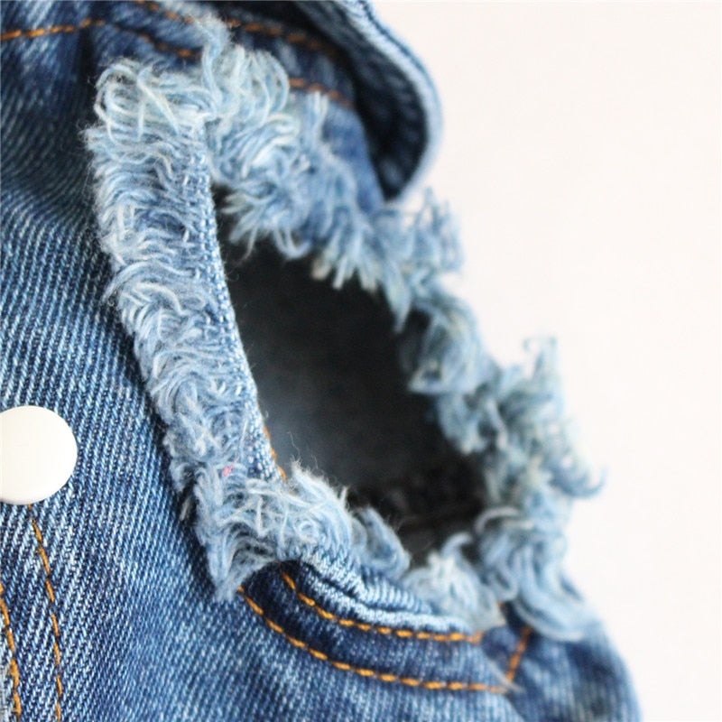 Blue Denim Jeans Jacket Pet Coat Vest