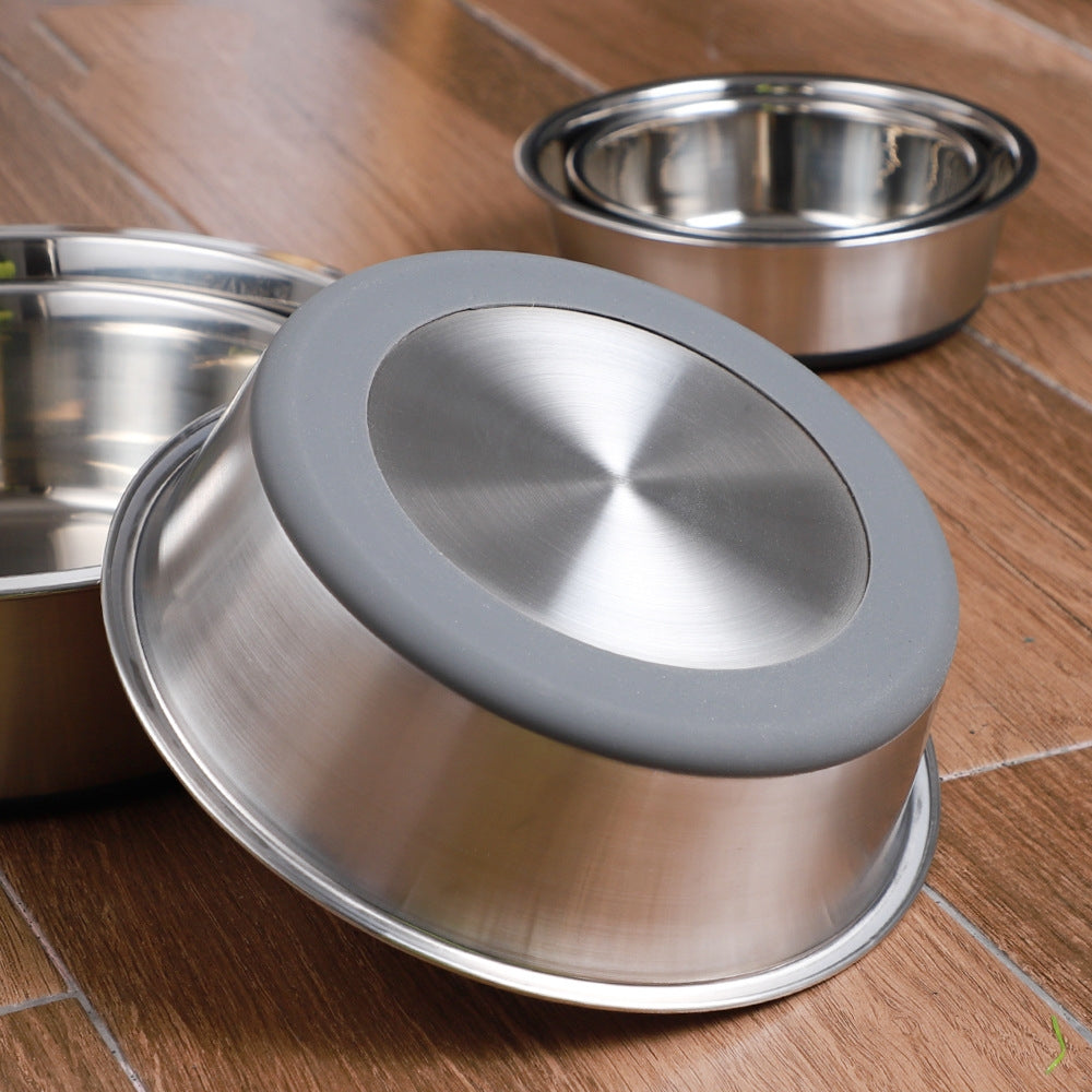 Pet Bowl Stainless Steel, Silicone base