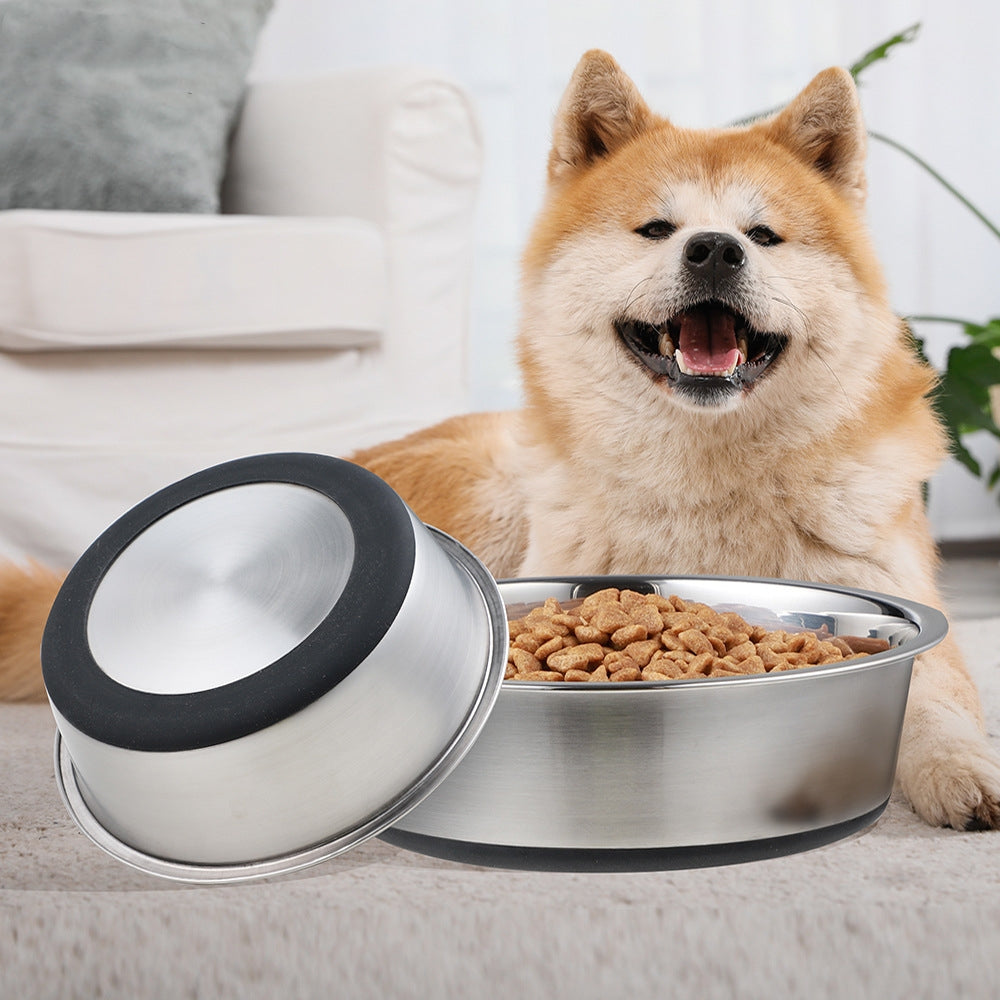 Pet Bowl Stainless Steel, Silicone base