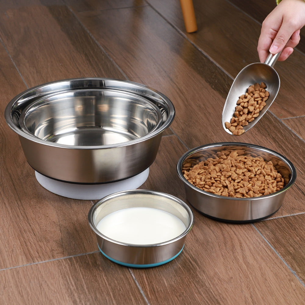 Pet Bowl Stainless Steel, Silicone base