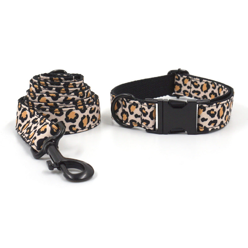 Black Buckle Collar Leash Set