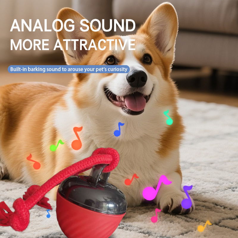 Smart Pet Toy Electronic Interactive Moving Ball Rope USB 3 Modes