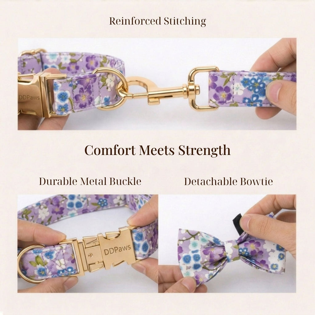 Lilac Meadow Floral Harness Set