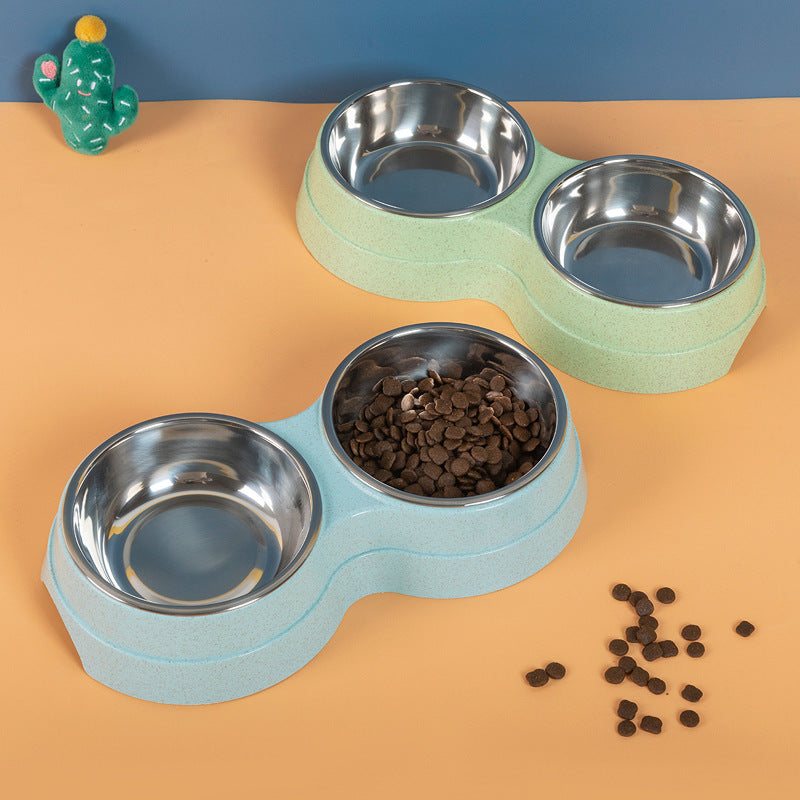 Double Pet Bowls Stainless Steel