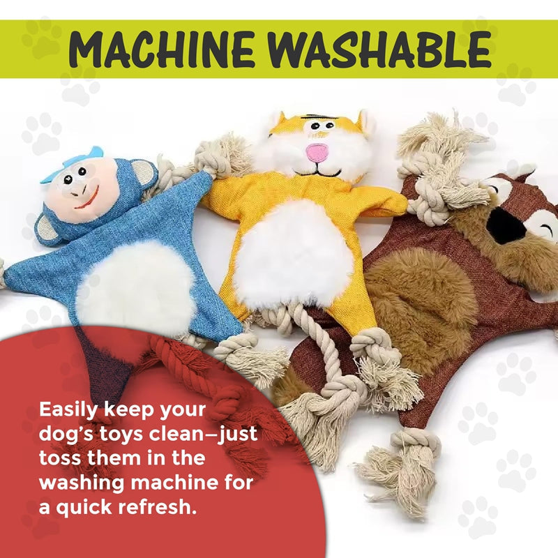 Dog Toys, Stuffed, Chewing, Plush, Squeaky Animal Pet Toys