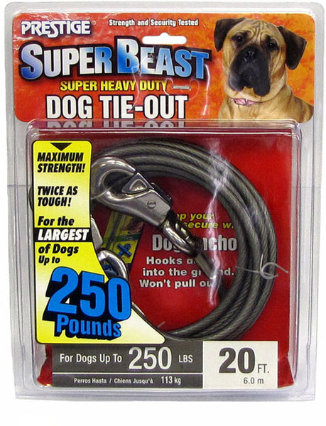 Twin-Swivel Vinyl Coated Tie-Outs 20ft Up 250lbs