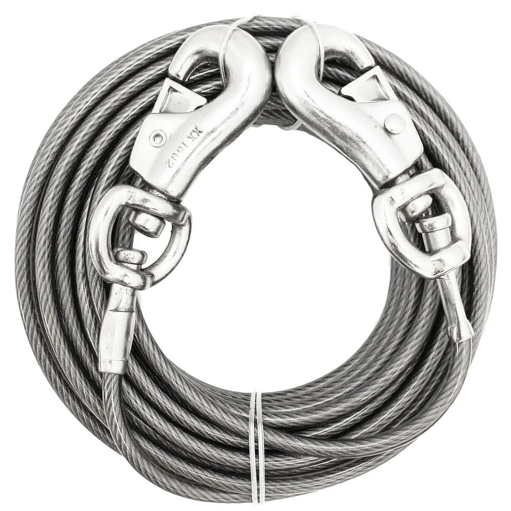Twin-Swivel Vinyl Coated Tie-Outs 30ft Up 250lbs