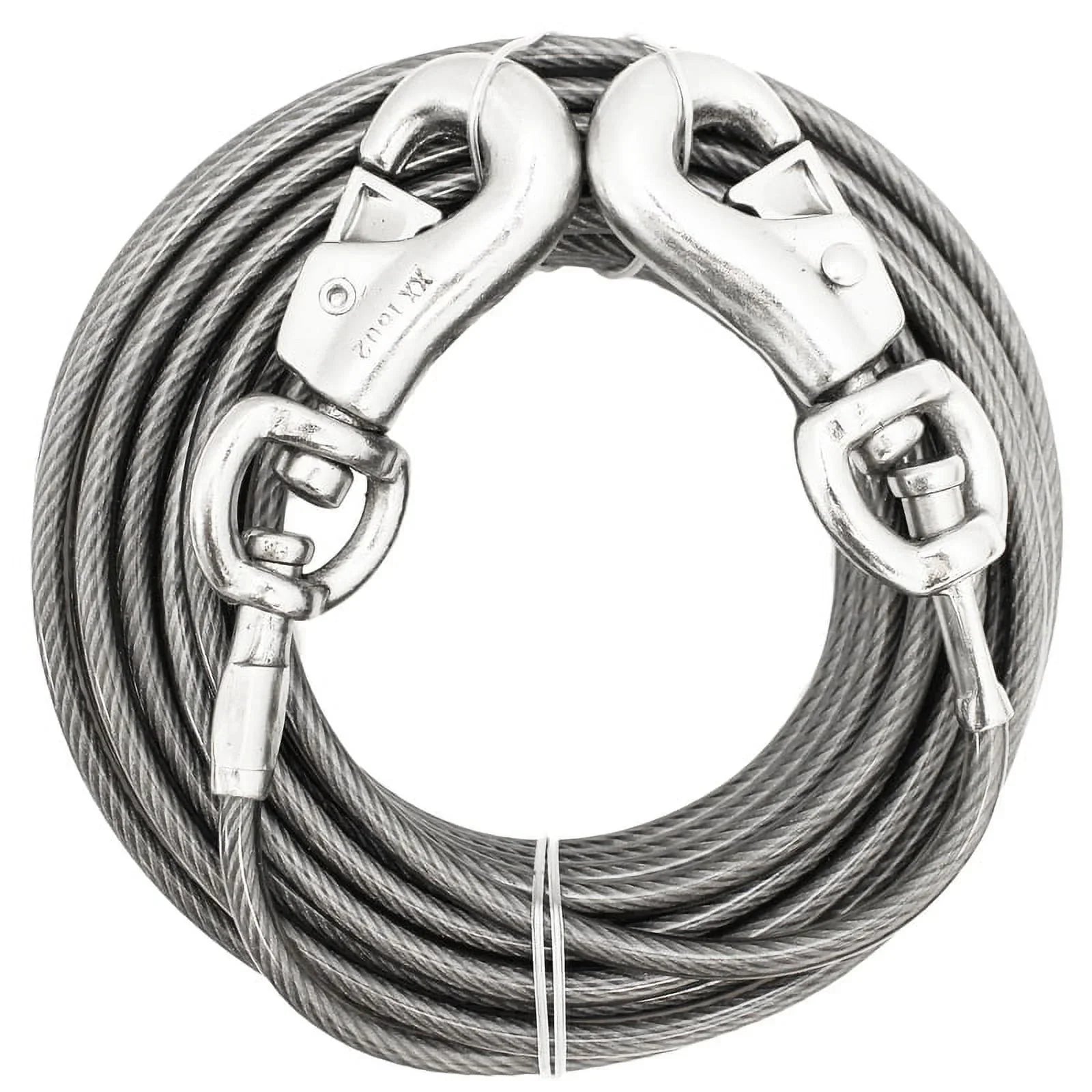 Twin-Swivel Vinyl Coated Tie-Outs 30ft Up 250lbs