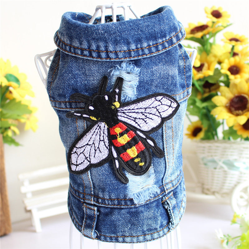 Designer Dog Clothes Small Dog Denim Jacket