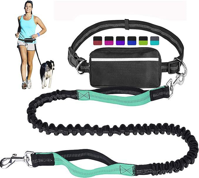 Dog Running Leash Set Reflective Night Running Waist Bag