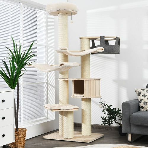 77.5-Inch Cat Tree Condo Multi-Level Kitten Activity Tower