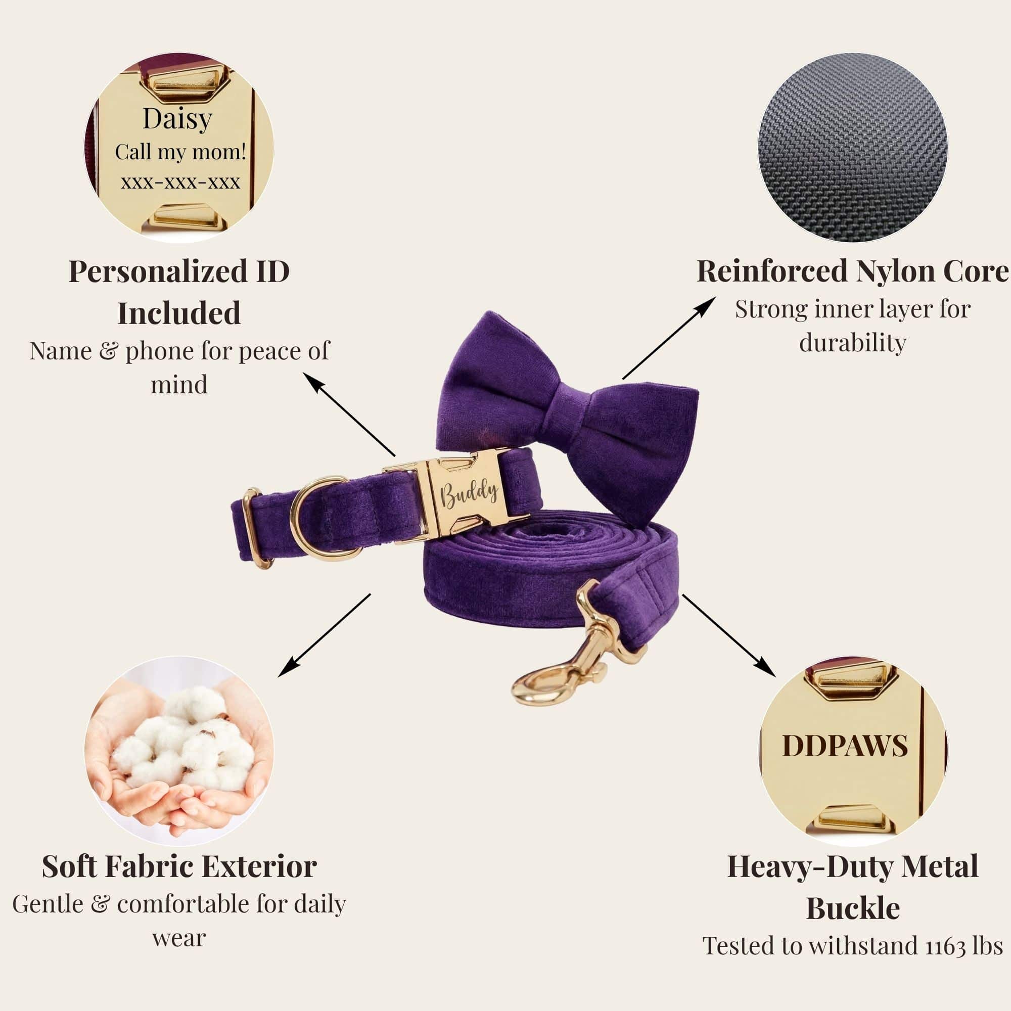 Velvet Purple Harness Set
