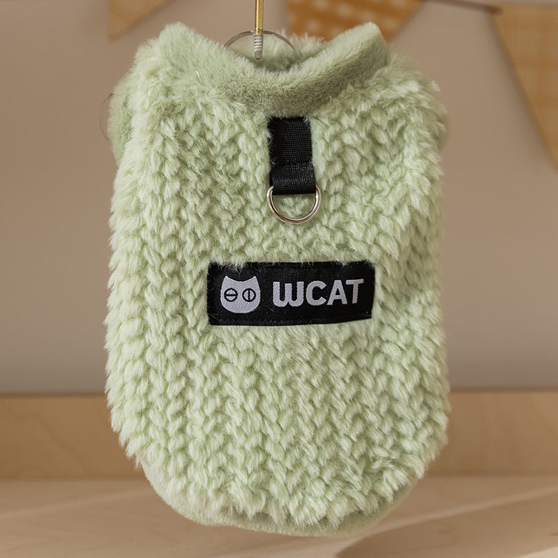 Two-legged Sleeveless Warm Fleece, Small And Medium-sized