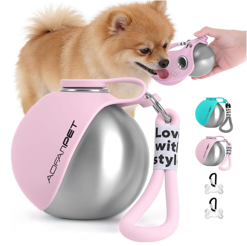 Dog Travel Water Bottle — Stainless Steel