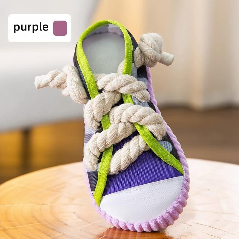 Toy Shoes Pet Cotton Rope Slippers Sound Making Toys