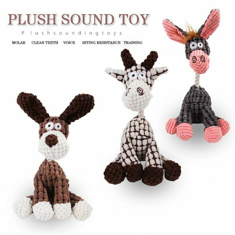 Puppy Chew Squeaker Squeaky Plush Sound Toys Clean Teeth