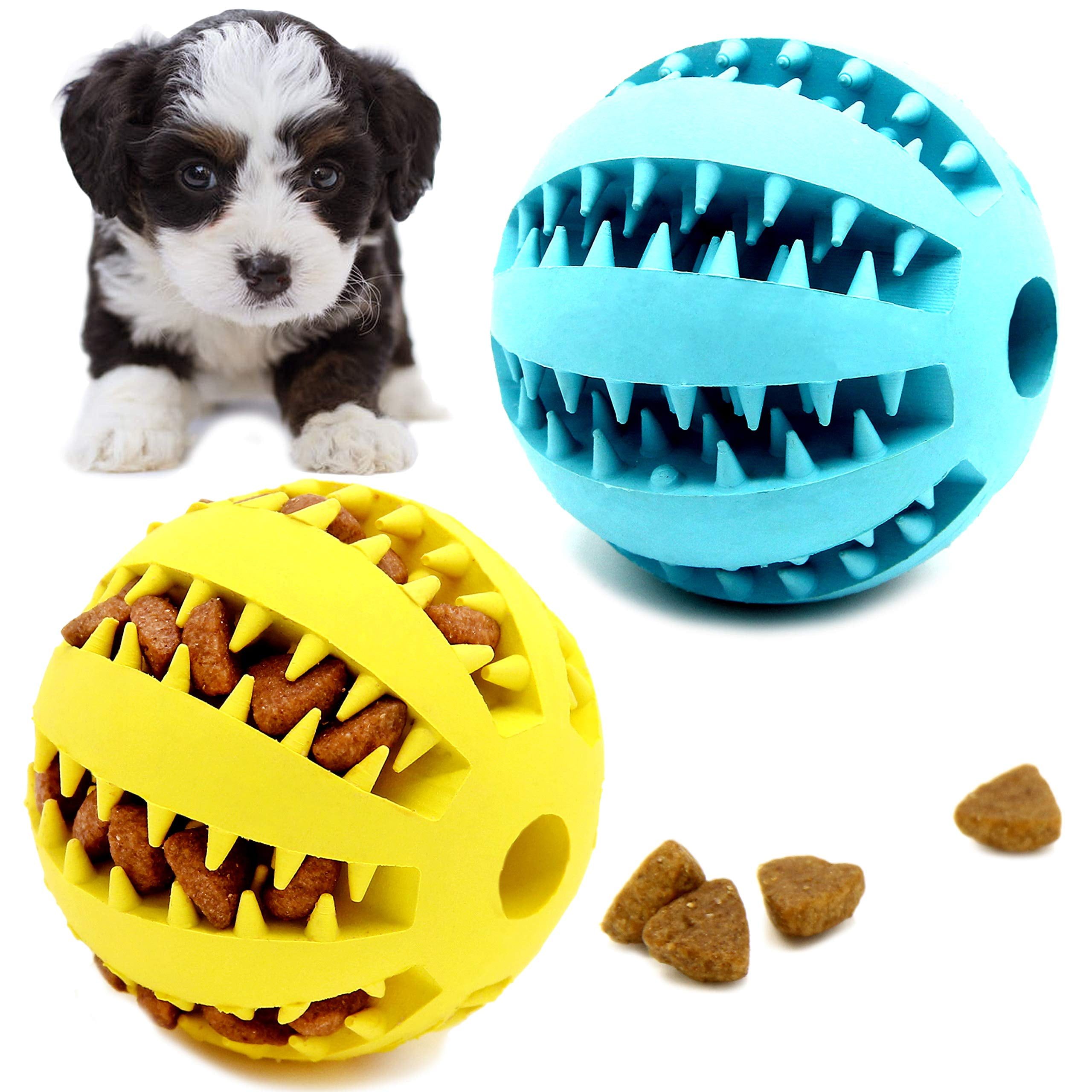2.5” Squeaky Interactive Dog Balls for Puppy Teething