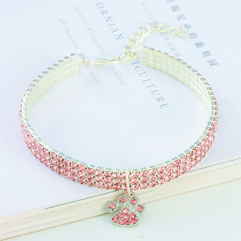 Diamond Pet Collar, Mixed-color Cat And Dog