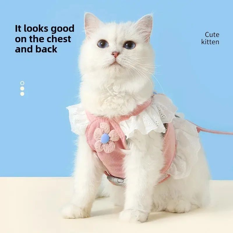 Pet Leash Summer Clothes For Cats And Dogs