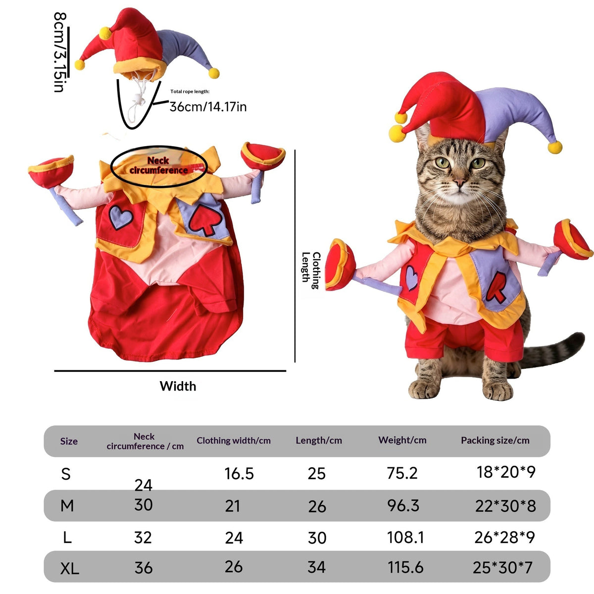 Pet Costume Funny Holiday dress-Up