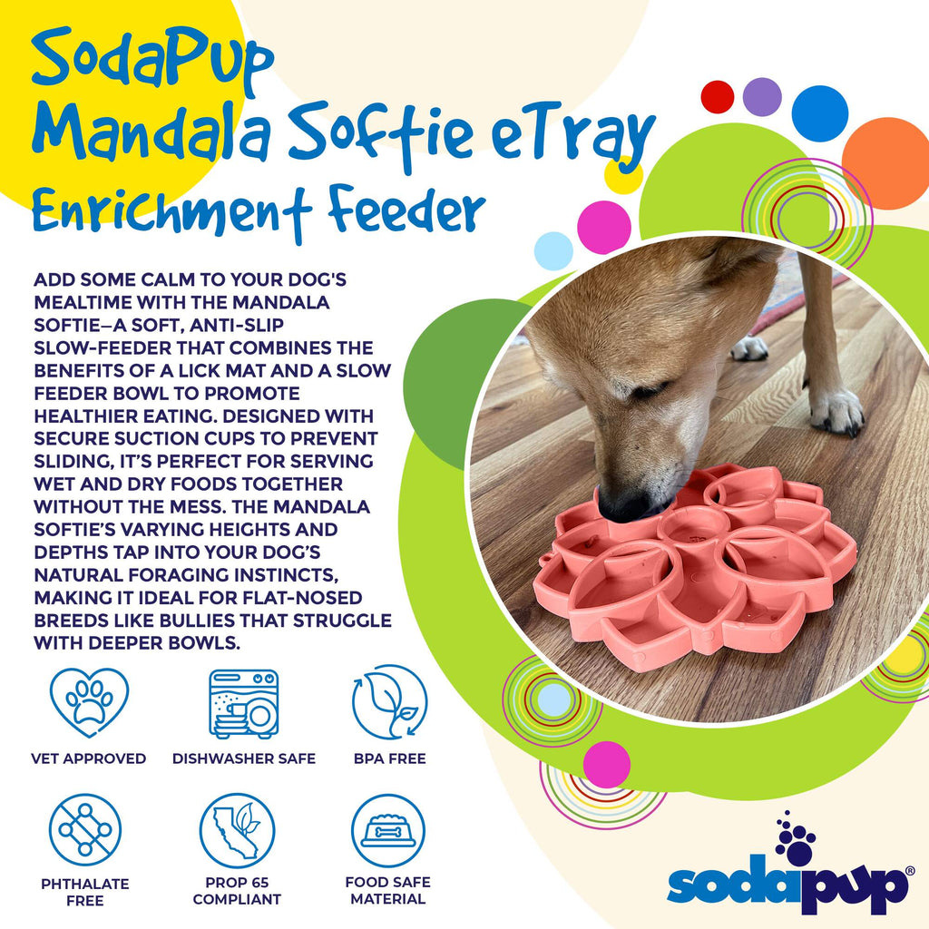 Mandala Slow Feeder Dog Bowl with Suction Cups