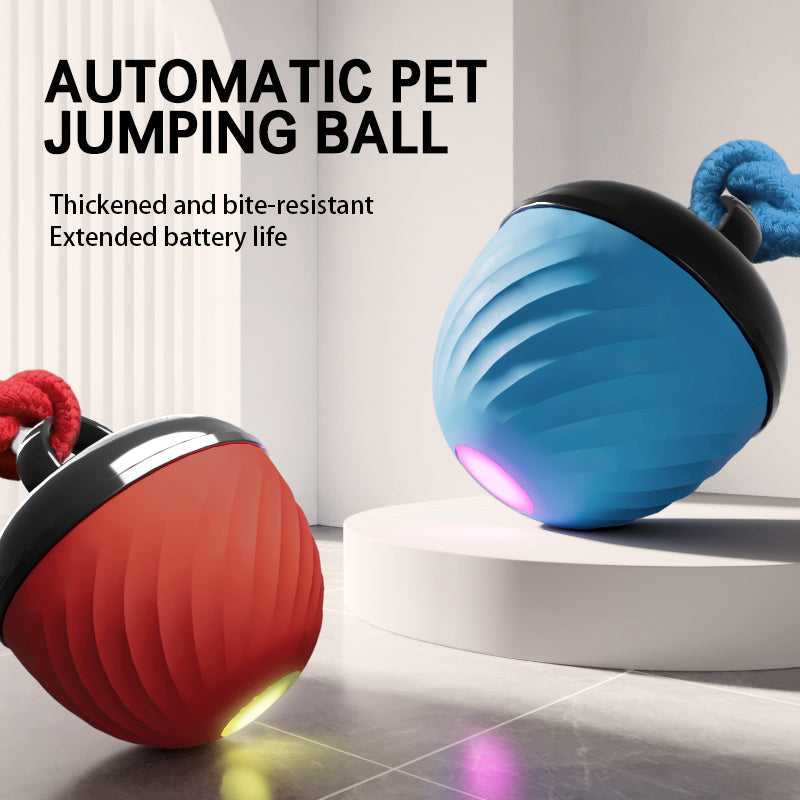 Smart Pet Toy Electronic Interactive Moving Ball Rope USB 3 Modes