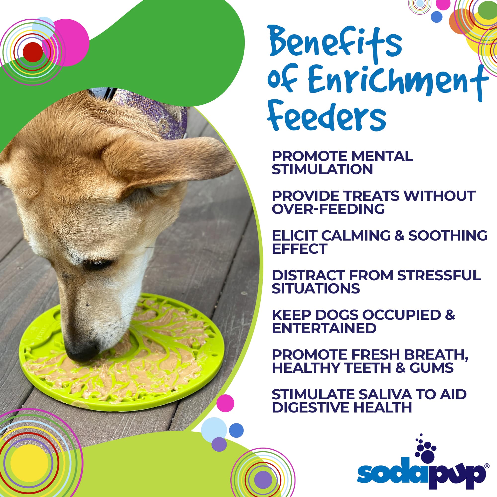 Tree of Life eMat - Enrichment Lick Mat For Dogs and Cats - With Suction Cups
