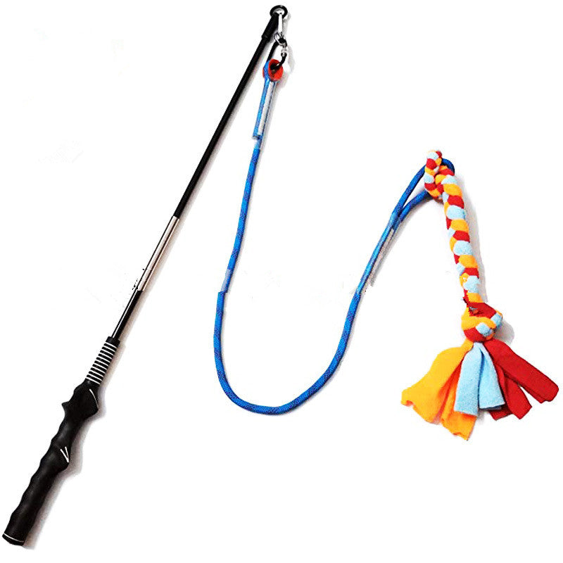 Teaser Rod Bite Pull Cotton Rope Interactive Training Toy