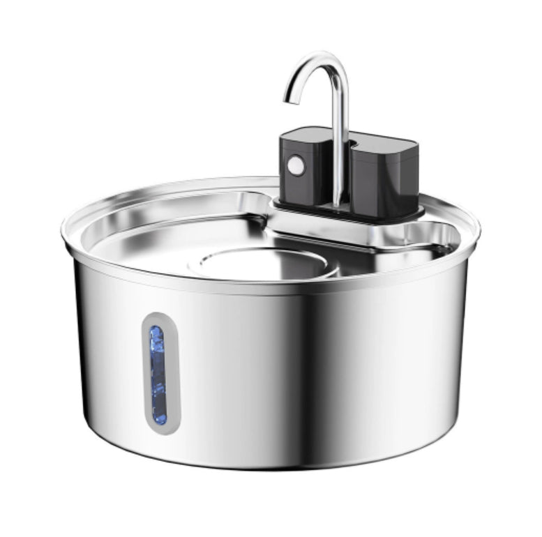 All Stainless Steel Pet Water Dispenser Round