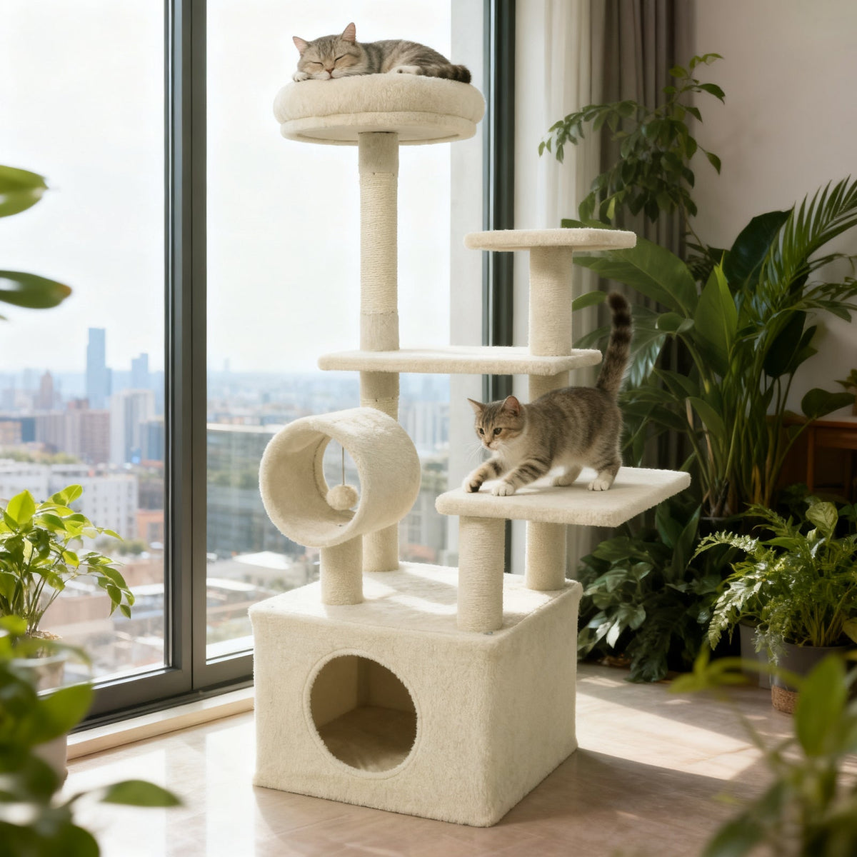 48 Inches Tall Cat Tree Multi-Level